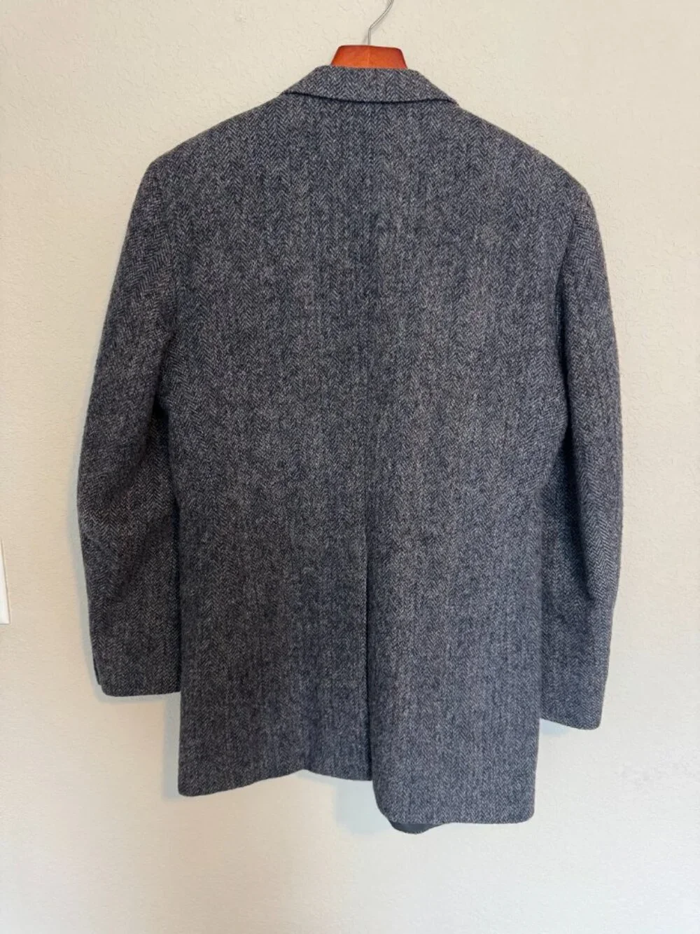 Vintage Haggar Gallery Gray Herringbone Blazer Sport Coat Made USA